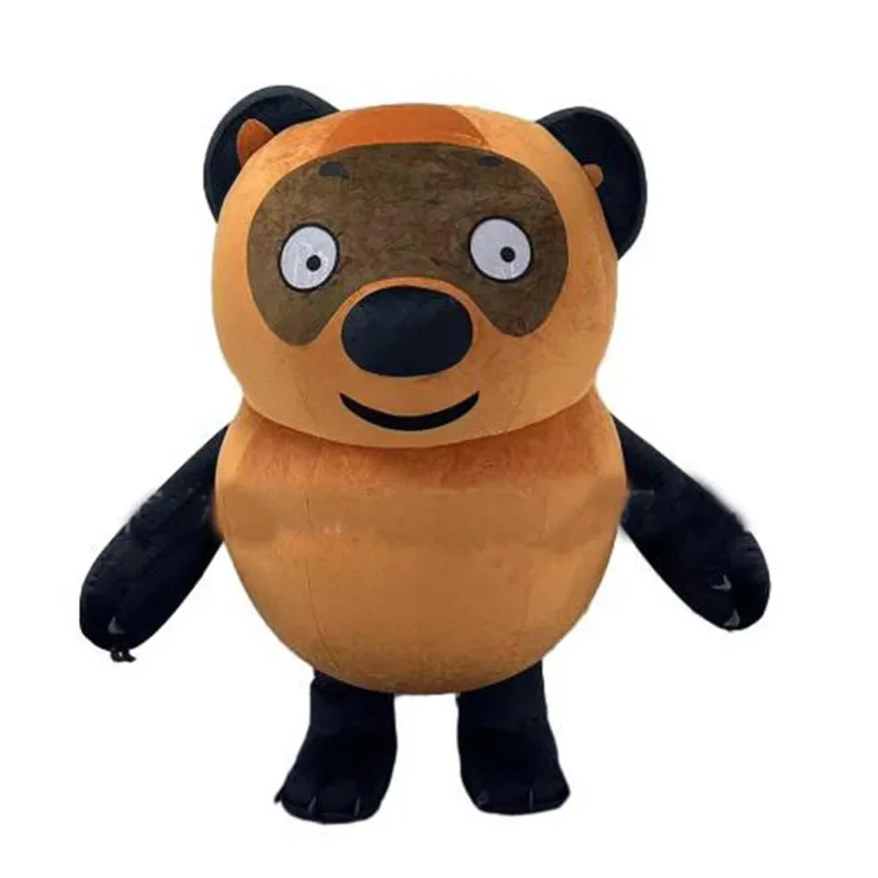

Inflatable Bear Mascot Costume Adult Full Body Walking Blow Up Furry Suits Carnival Fancy Dress for Party Events