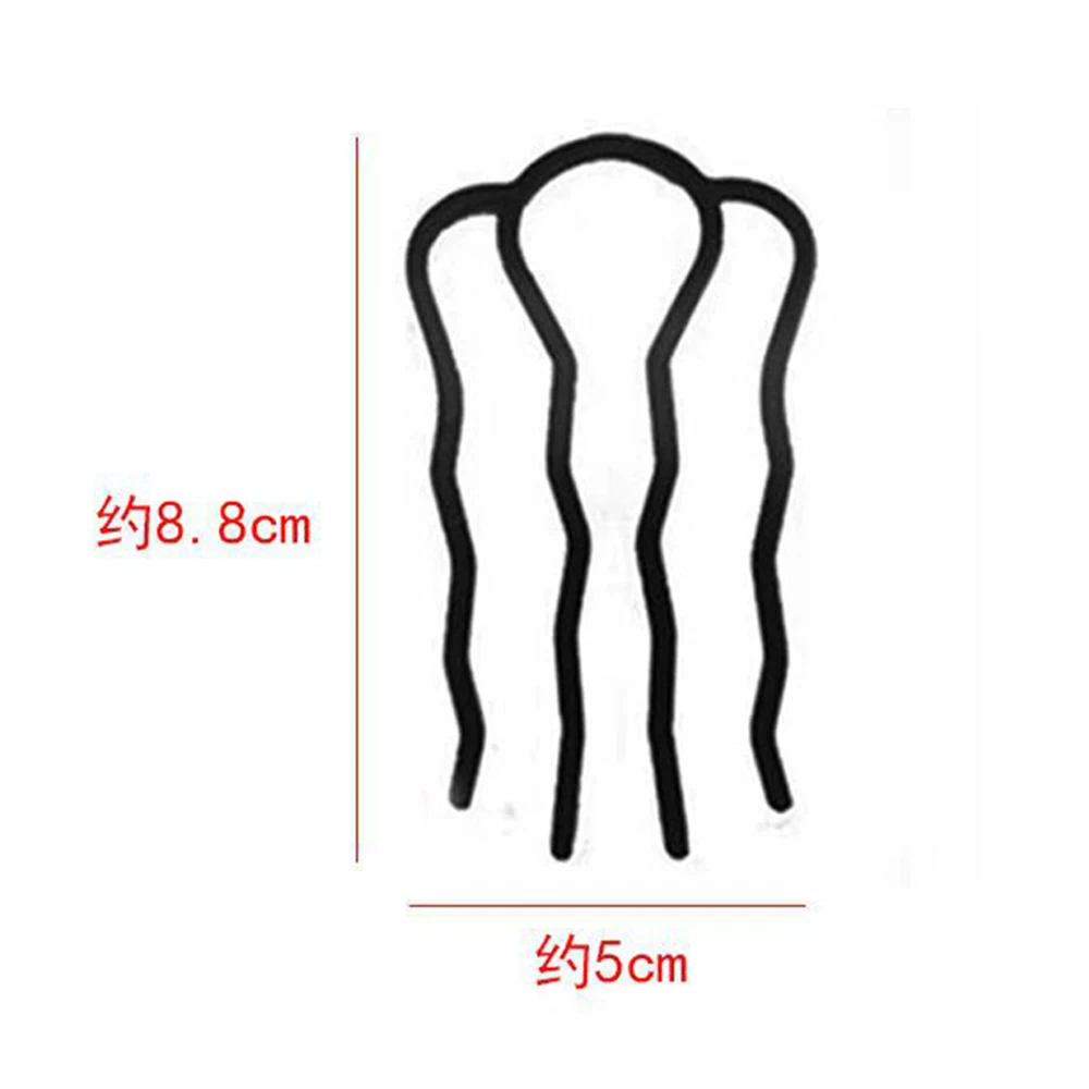 Black Acrylic Large Hair Claw Comb Baretter Pins Brooch Fork Hooks Hairpins for Women Girl Bride Accessories Hairstyles Ornament image 5
