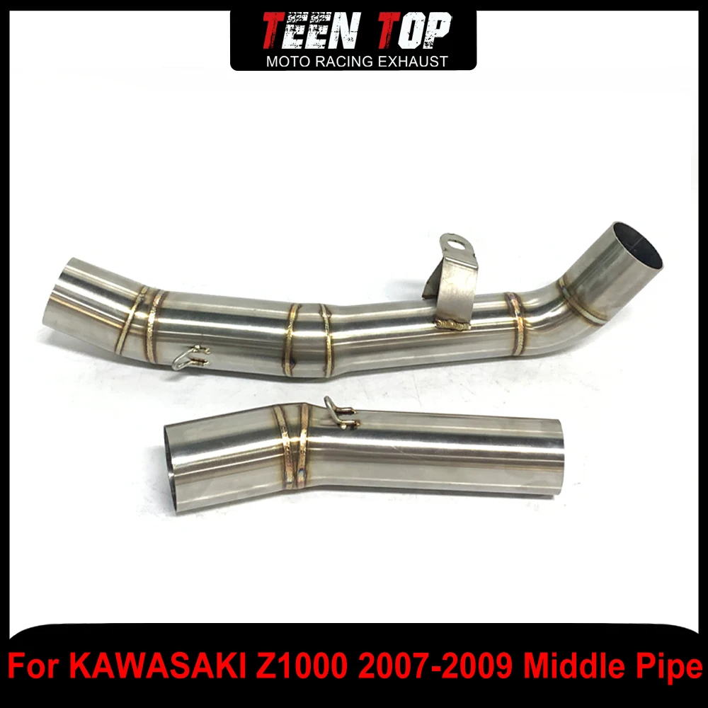 

For Kawasaki Z1000 Middle Link Pipe Exhaust connection pipe Motorcycle Escape Connect Tube z1000 2007-2009 Stainless Steel