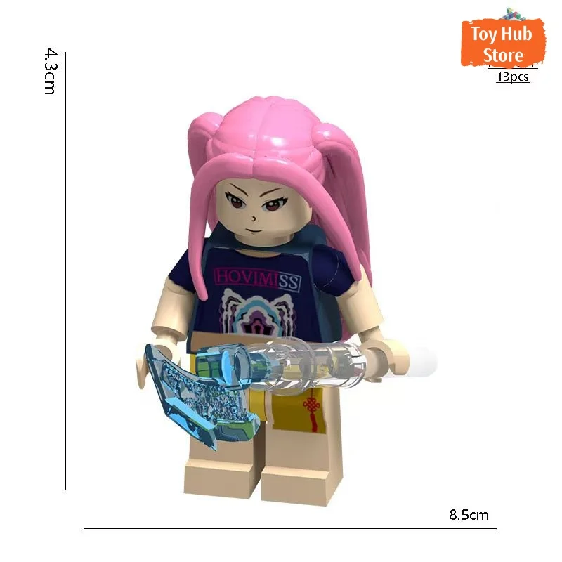 Saja Boys ladrillos MOC KPop Demon Hunters serie figuras modelo ensamblado bloques de construcción muñeca de plástico para juguetes para niños