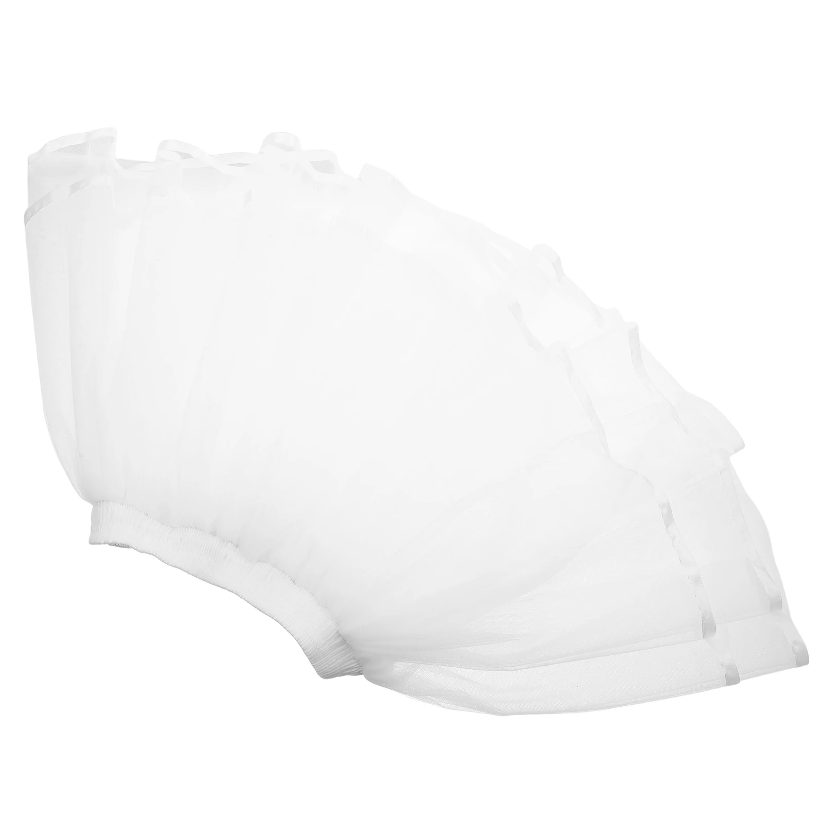 

Short Lolita Petticoat Skirt No Bone Tulle Underskirt For Dress Support 3 Layer Bridal Wedding Belly Dancing Tutu Ruffled