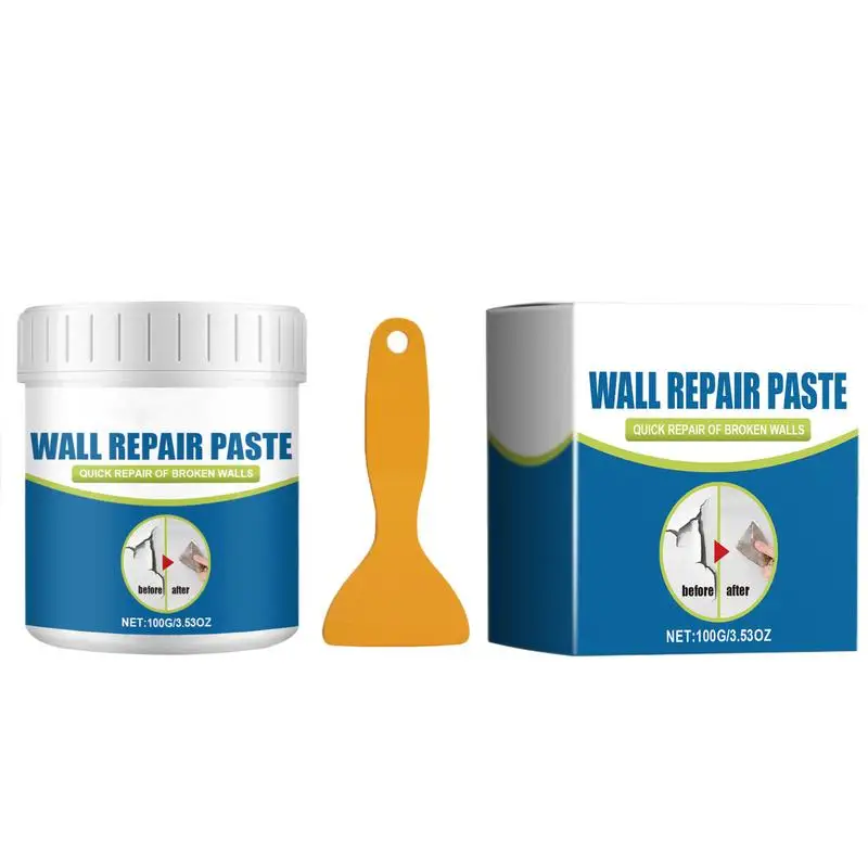 

Dry Wall Repair Kits Drywall Repair Kit Repair Paste Wall Mending Agent Wall Putty Paste White Repair Plaster With Scraper