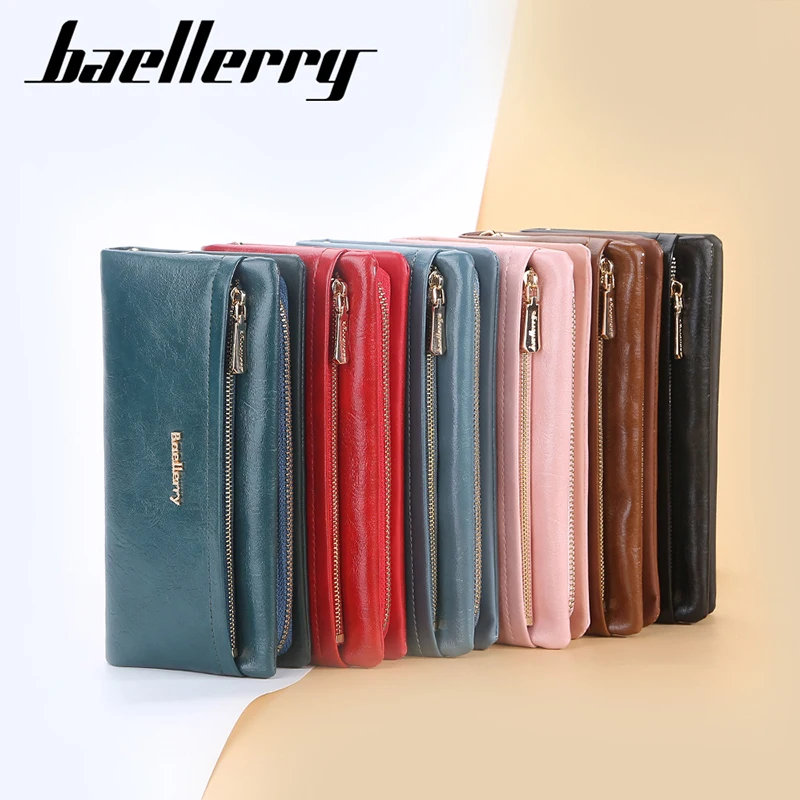 Baellerry New Women Phone Bag Wallets Large Capacity Handbag Zipper Card Holder Female Purse Coin Pocket Brand Wallet For Girls