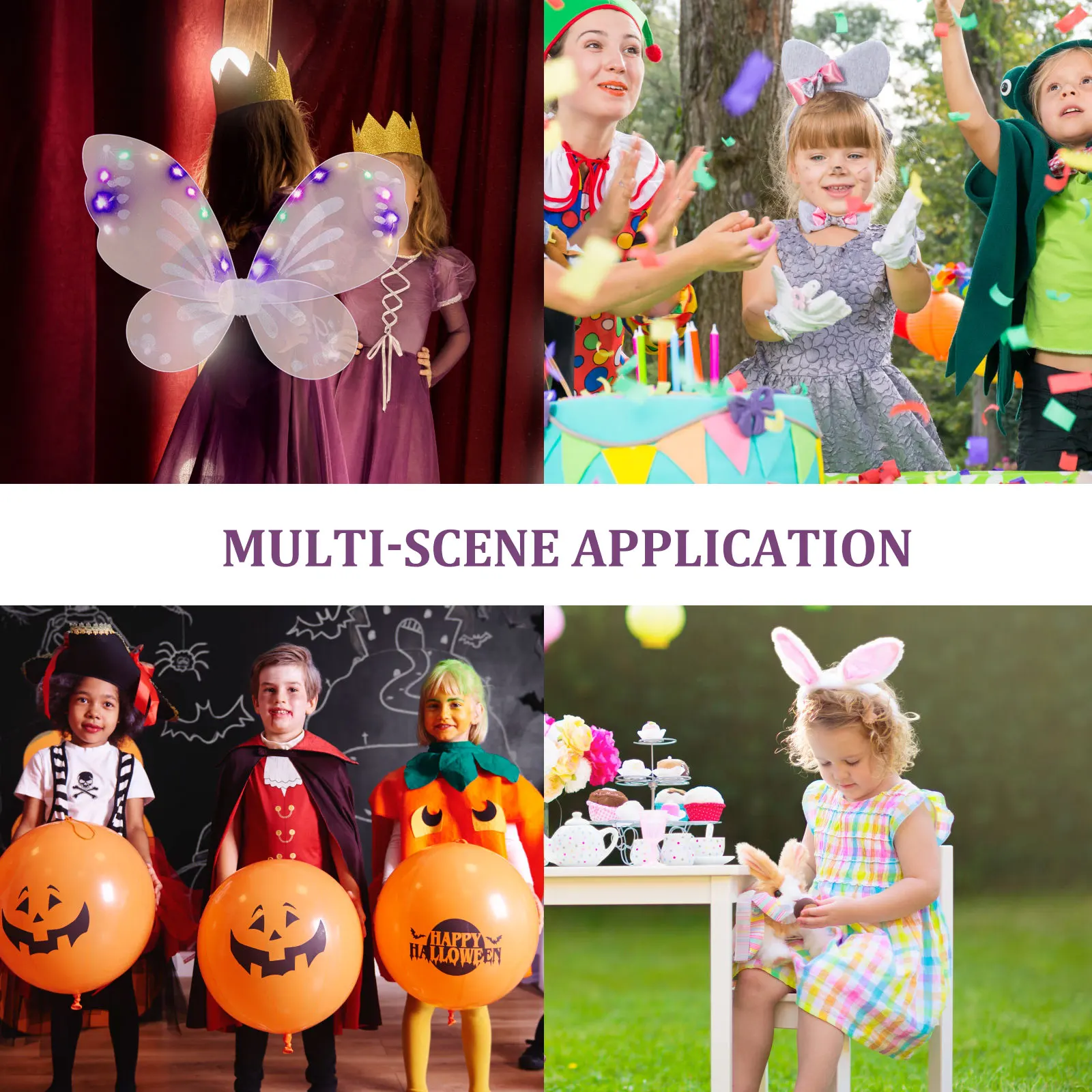 

Glowing Fairy Wings s Costume Accessory Breathable Wear Resistant Halloween Party Stage Performance Decorative Butterfly Wing