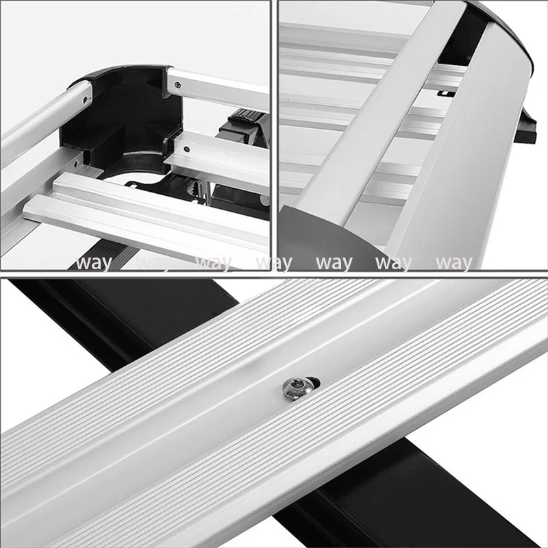 Silver Black Universal Car Roof Rack Cargo Aluminum Alloy Top Carrier Luggage Basket with Bars For SUV -Single Deck 127*90 cm