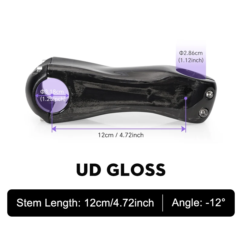 TOSEEK カーボンステム12度 マウンテンバイクステム 31.8mm 自転車