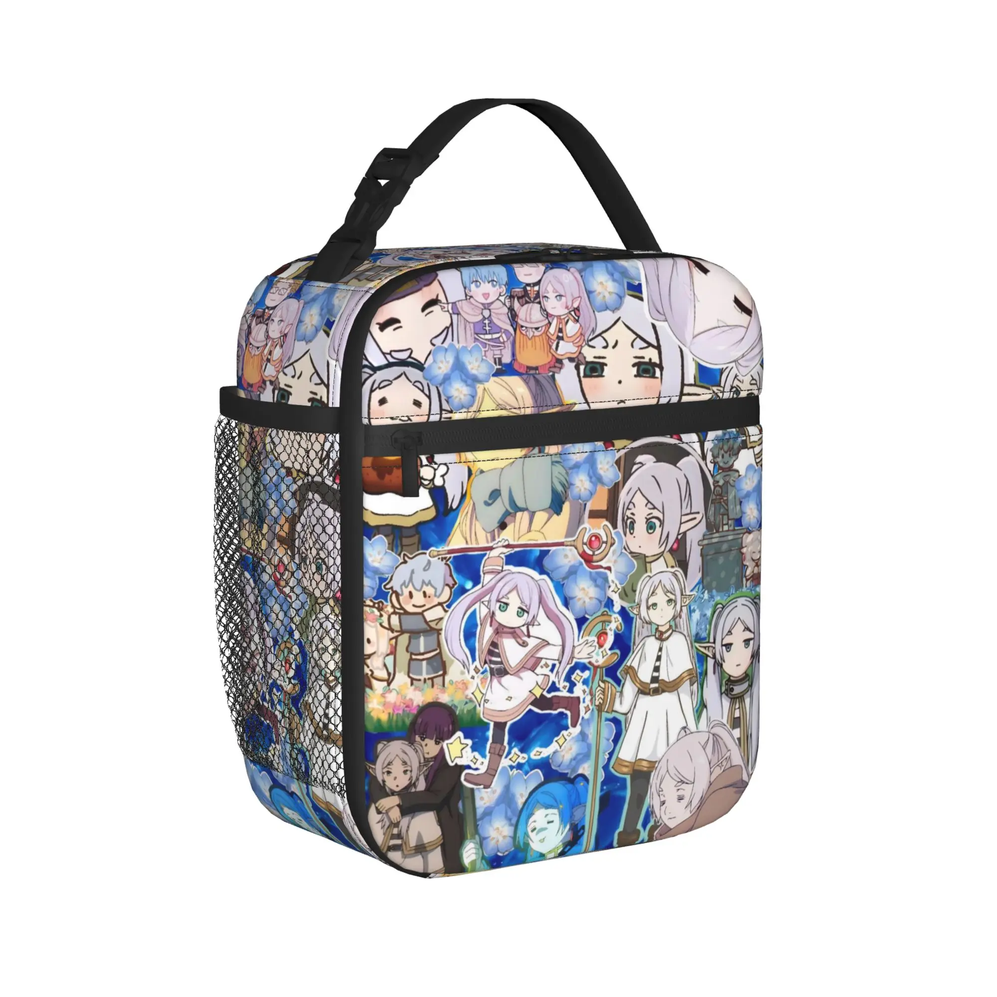 Frieren Insulated Lunch Bags Cooler Bag Reusable,Lunch Container Anime High Capacity Tote Lunch Box Girl Boy School Travel