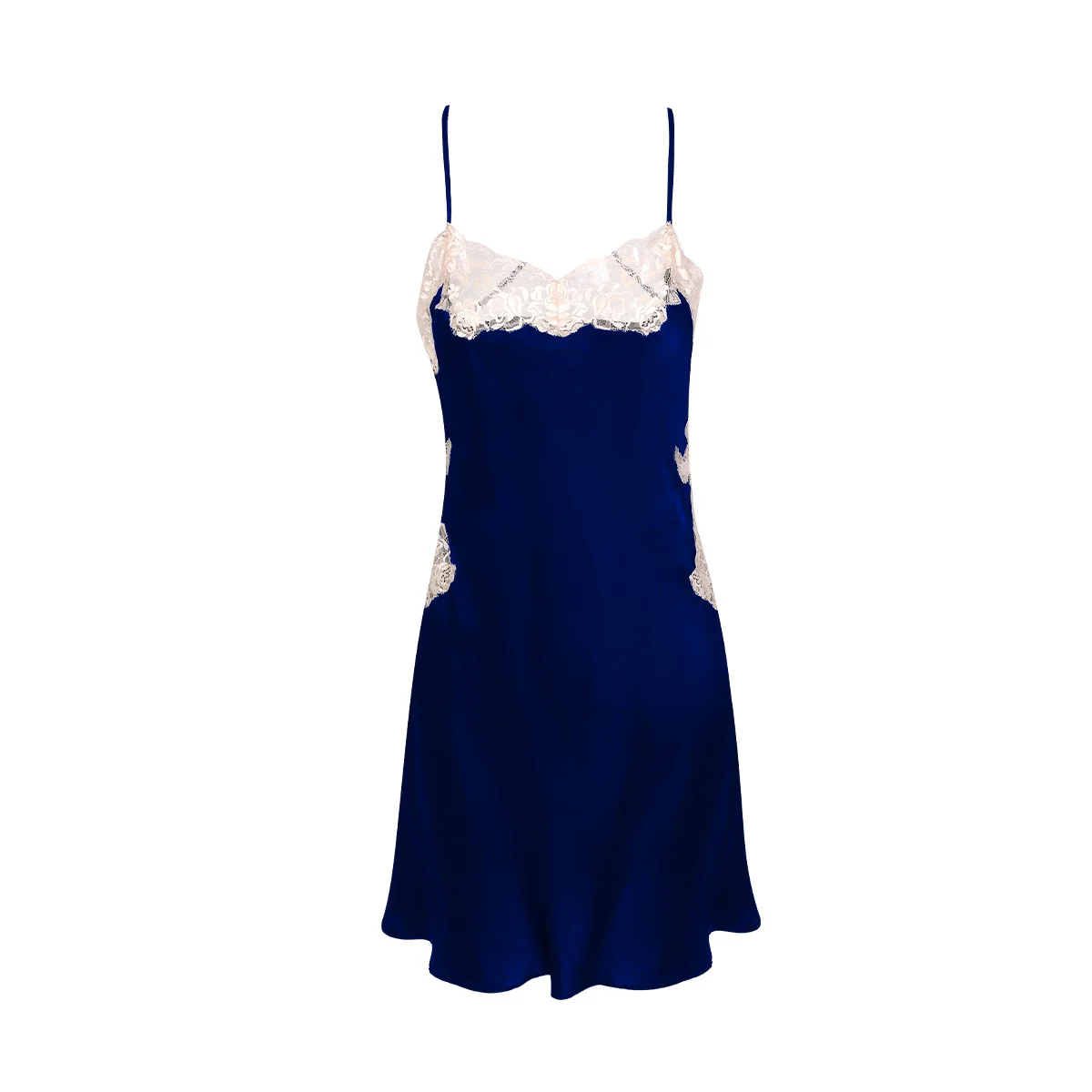 BirdTree 19MM 100%Real Silk Elegant Pajama Dress For Women, Lace Camisole, Sexy Casual Backless Nightwear, 2024 Summer P42739QC
