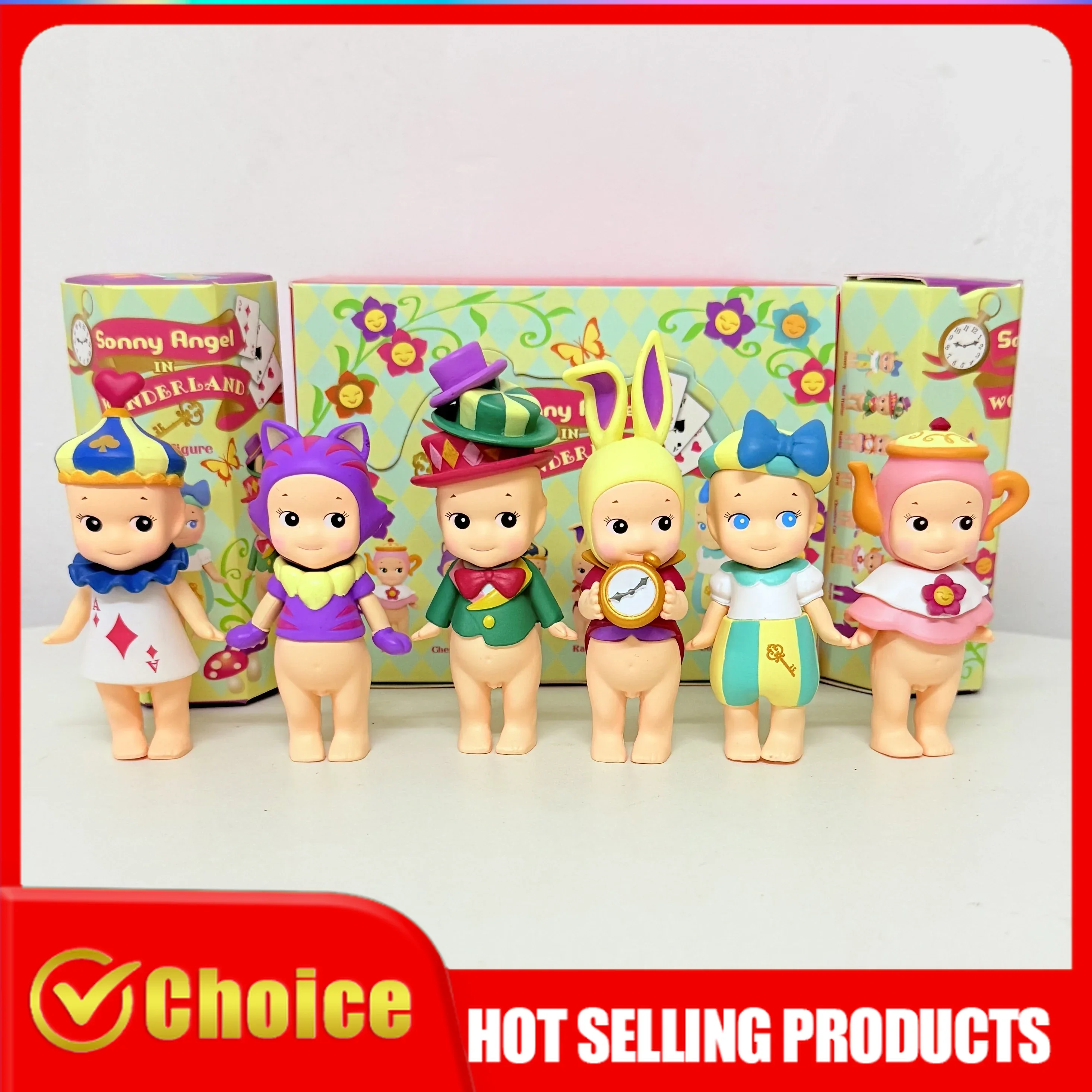 

6Pcs Sonny Angel In Wonderland Blind Box Mini Figures Cute Anime Collectible Dolls Birthday Party Gifts For Kids Fans Surprise