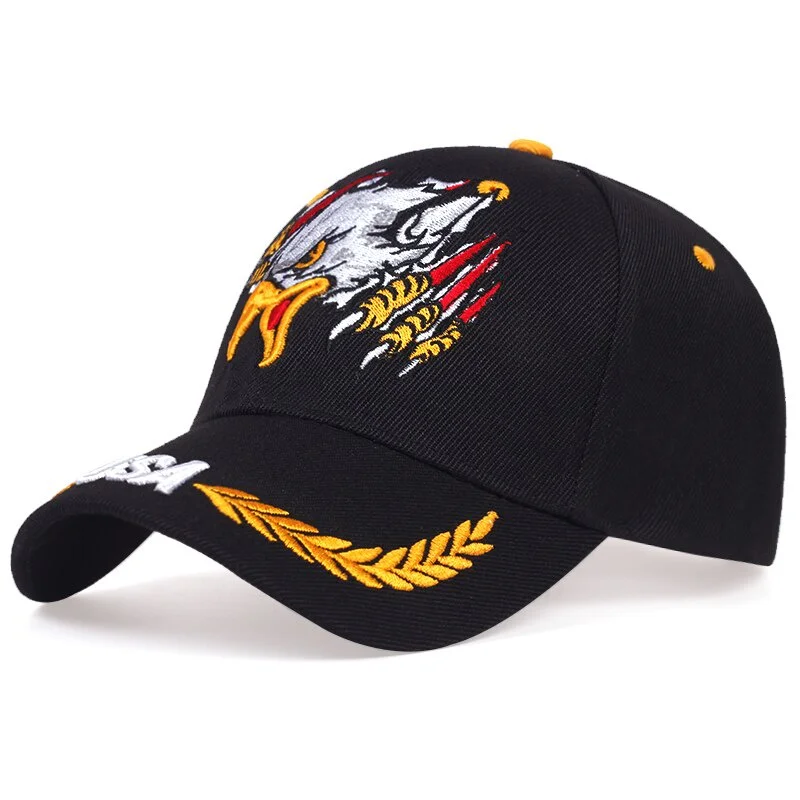 للجنسين الولايات المتحدة الأمريكية النسور التطريز قبعات البيسبول الربيع والخريف في الهواء الطلق قابل للتعديل قبعات عادية واقية من الشمس قبعة قبعة رياضية #2