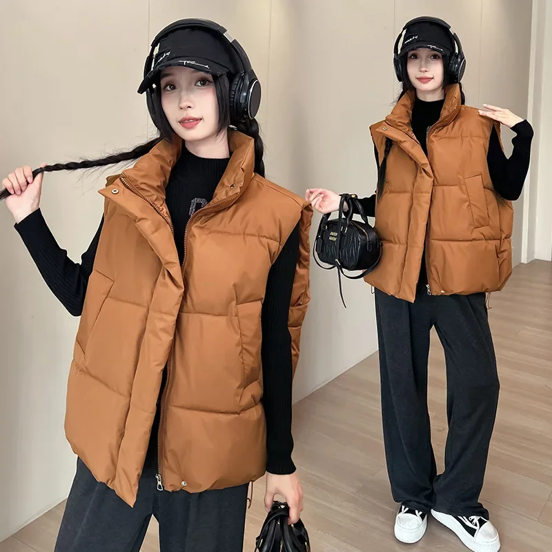 

Women's Autumn Winter Tops Vest Cotton Coat Thickened Warm Niche Design Simple Advanced Comfortable Casual Soft Brand Fashion