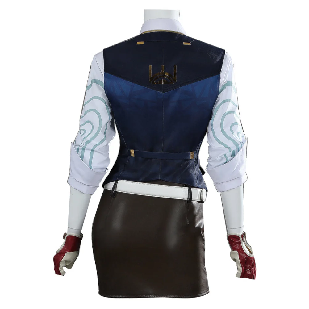 Adult Chamber Cosplay Vest Uniform Shirt Vest Skirts Tie Game Valorant Costume for Women Men Outfits Halloween Carnival Suit