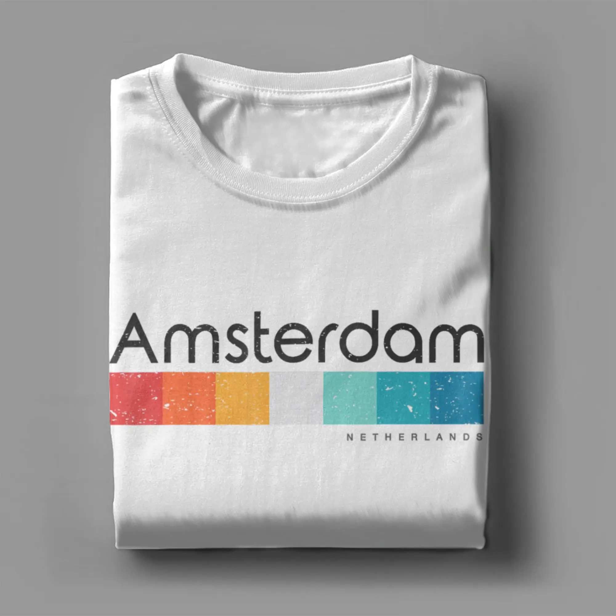 Amsterdam T-Shirt Men  Funny Cotton Tee Shirt O Neck Short Sleeve T Shirt Gift Idea Clothes view 3