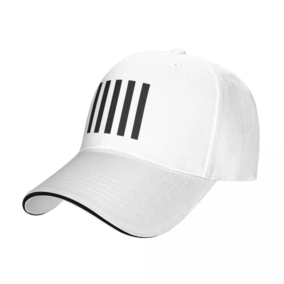 Medium Black and WHITE Vertical STRIPES Baseball Cap hiking hat Bobble Hat Dropshipping Hood Boy Child Women's