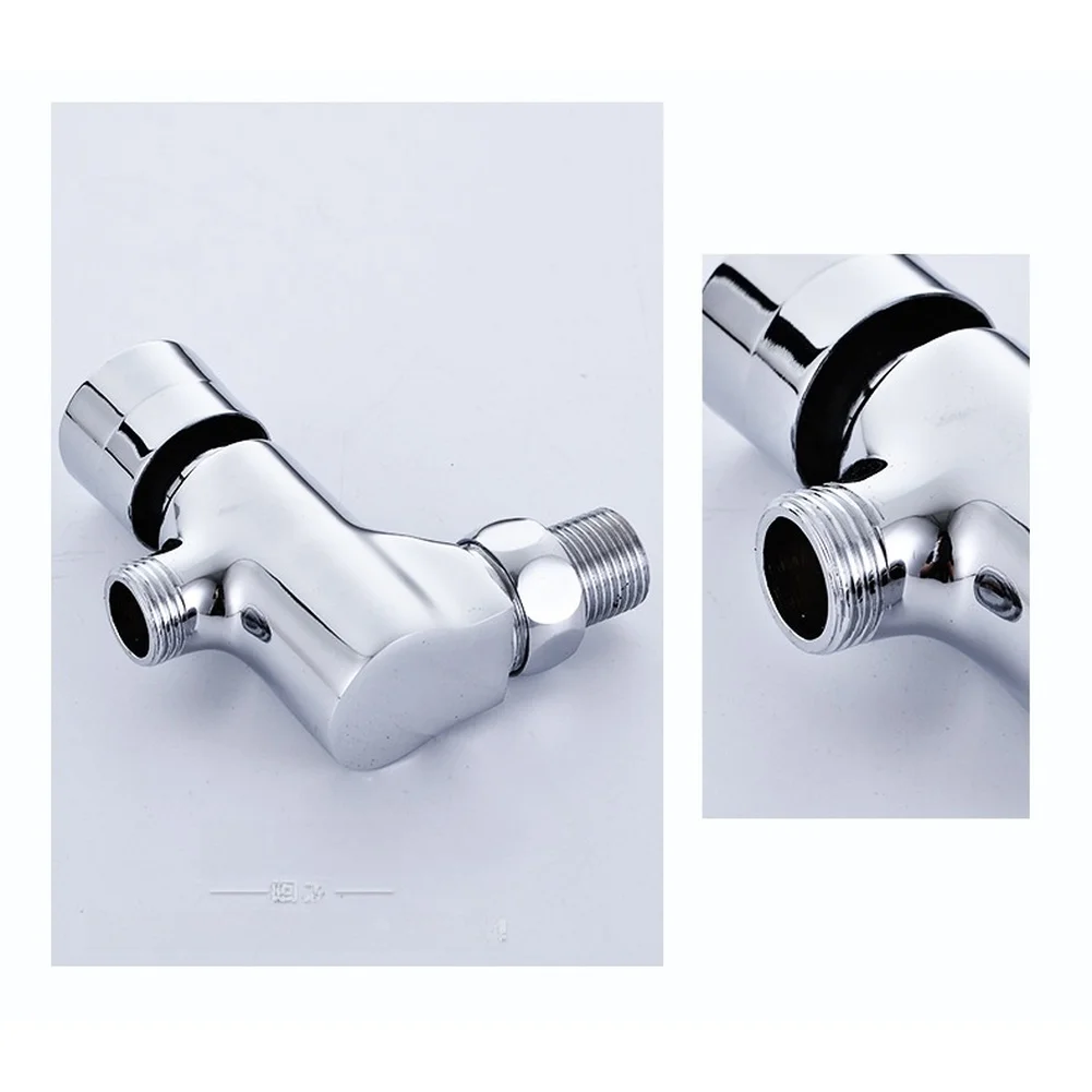 Copper Toilet Flush Valve Wall Mounted with Delayed Close Mechanism 1/2 Inch Inlet Thread Precision Fit Leak Free