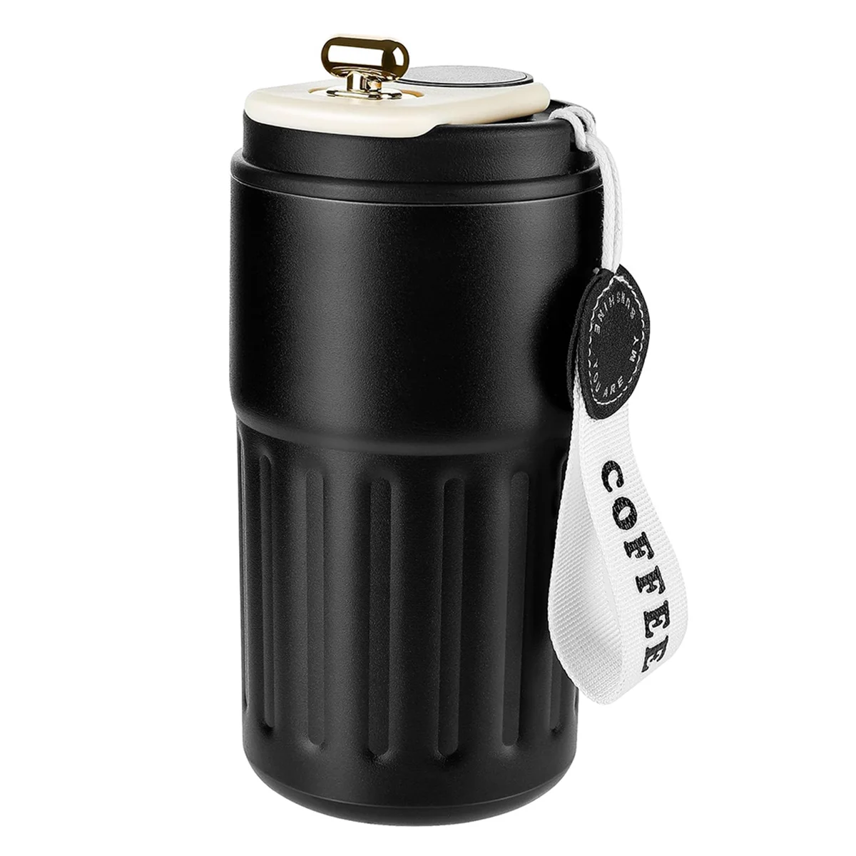 Coffee Mug Digital Display Bottles 410ml Stainless Steel Mug Insulated Vacuum Thermal Mug Leakproof Travel Mug