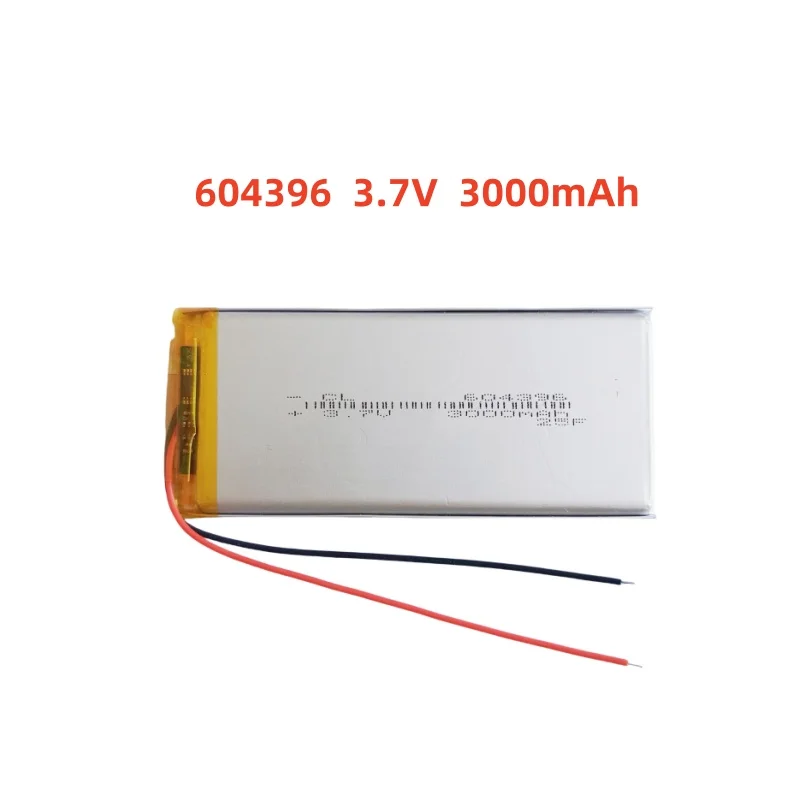 

604396 3.7V 3000mAh Lithium Polymer LiPo Rechargeable Battery Li cells For PAD DVD E-book Note Book Bluetooth Headset Mobile