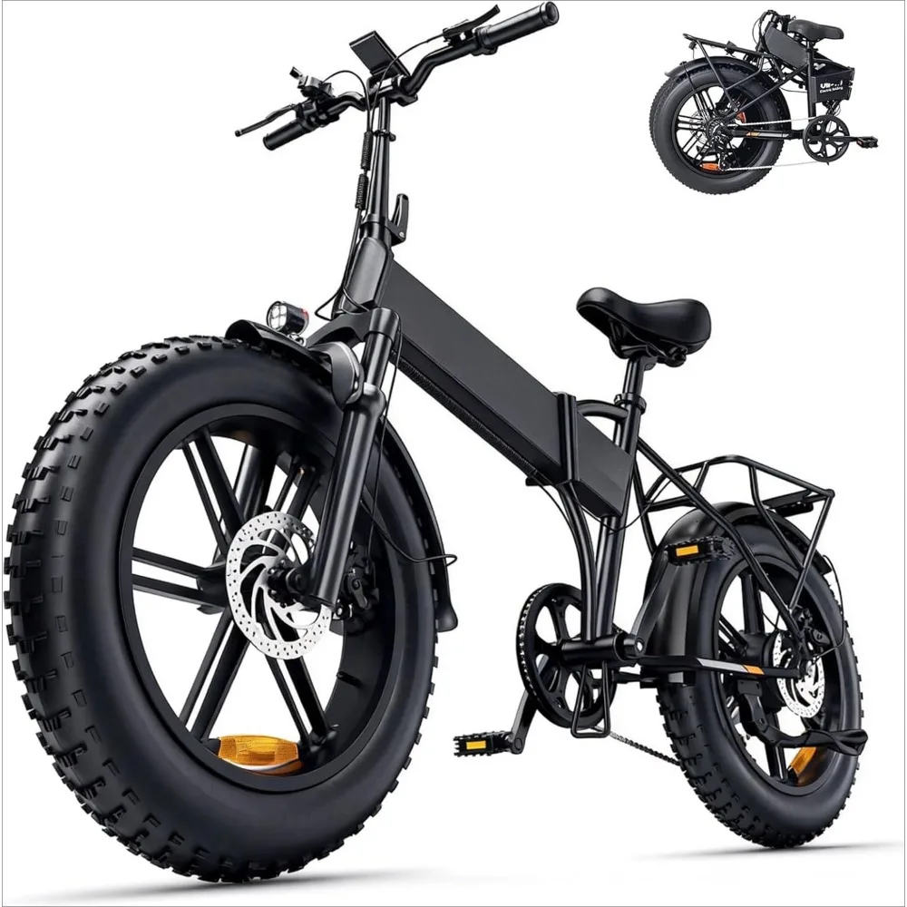 

Foldable Electric Bike with AI-Optimized Power, 1000W/1500W, 30/35MPH, 60 Miles 48V 15Ah 720Wh, Color Display, 7-Speed Folding