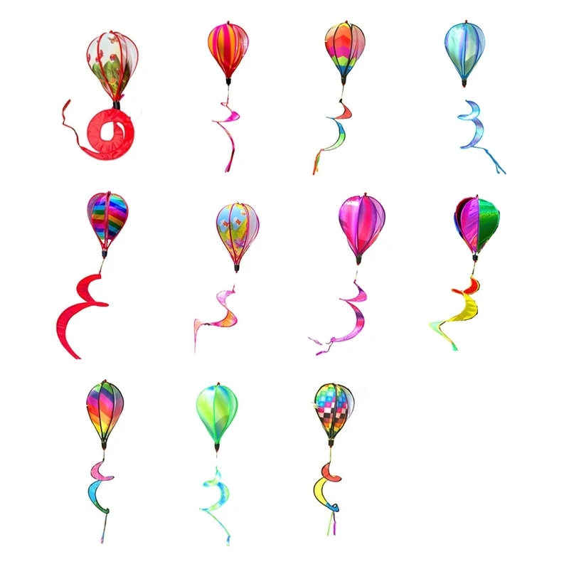 ใหม่-สวนฤดูใบไม้ผลิ Hot Air บอลลูนจี้หมุน Windmill แขวนตกแต่ง