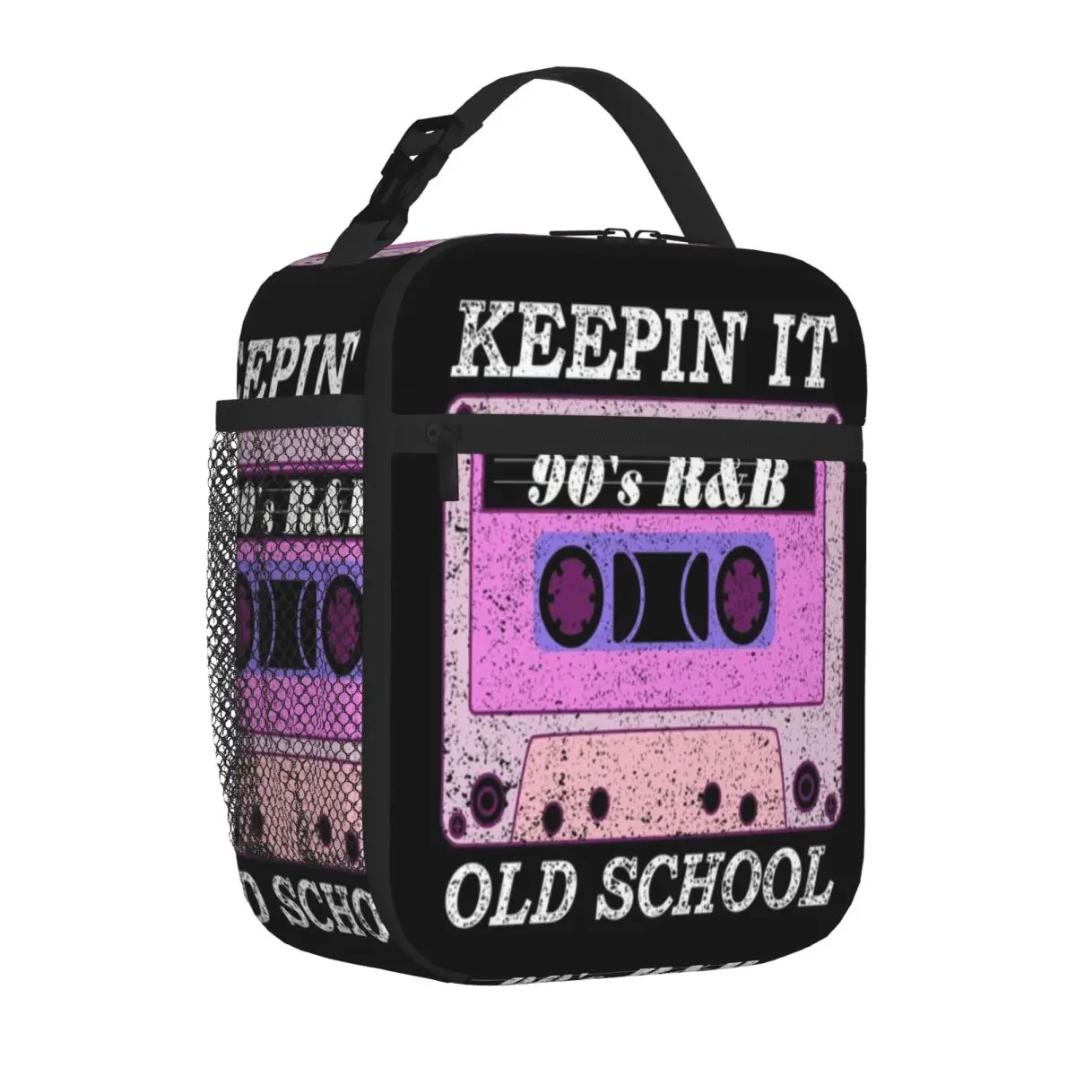 Bestselling 90 S R B Cassette Mixtape Keepin It Old School Throwback Fruit Print Thermal Lunch Bag Field Work Meal Thermal Tote