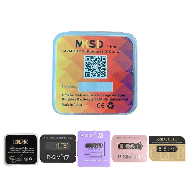 New V5.4 MKSD Ultra 5G Mode Unlocking Card Sticker For iphone6/7/8/X/XR/XSMAX/14PM MKSD Ultra Yellow Unlocked Card Stickers