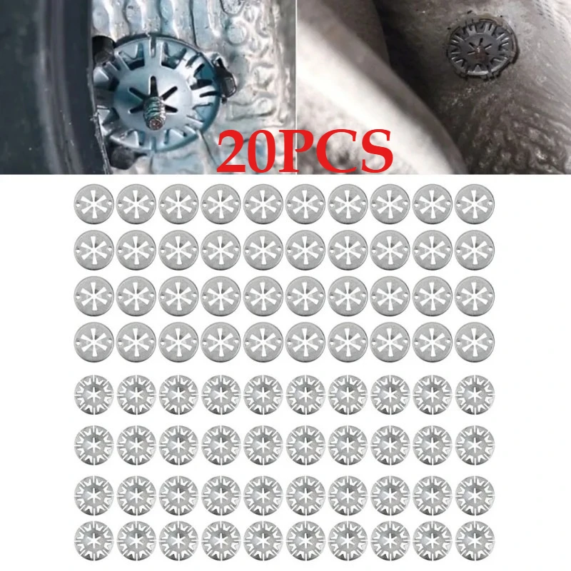 

20pcs Car Seat Metal Clamping Plate Washer Cover Mounting Clips Heat Shield N903-350-04 N90335006 for Aud,i for For,d Skoda