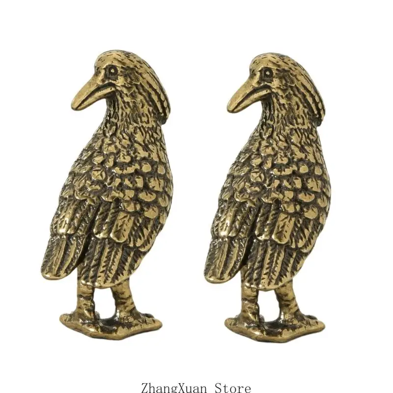 Decorative Bird Figure with Raised Plumage Texture for Desktops 3XUF