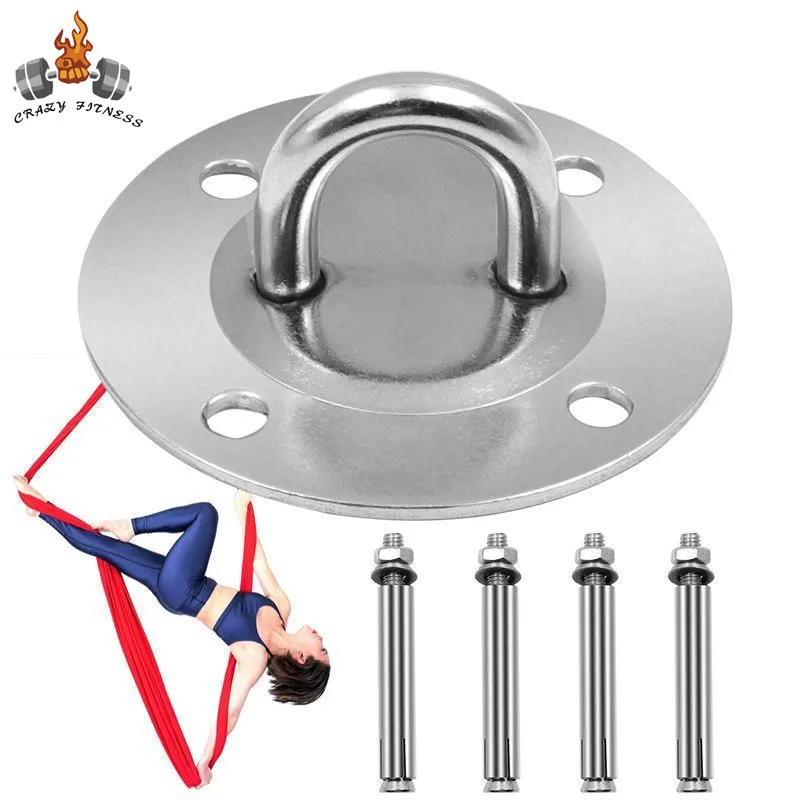 

1Set Heavy Duty Swing Hooks Hammock Wall Mount Anchor Hooks Ceiling Hook with 4 Screws Aerial Yoga Sandbag Swing Gym Accessories