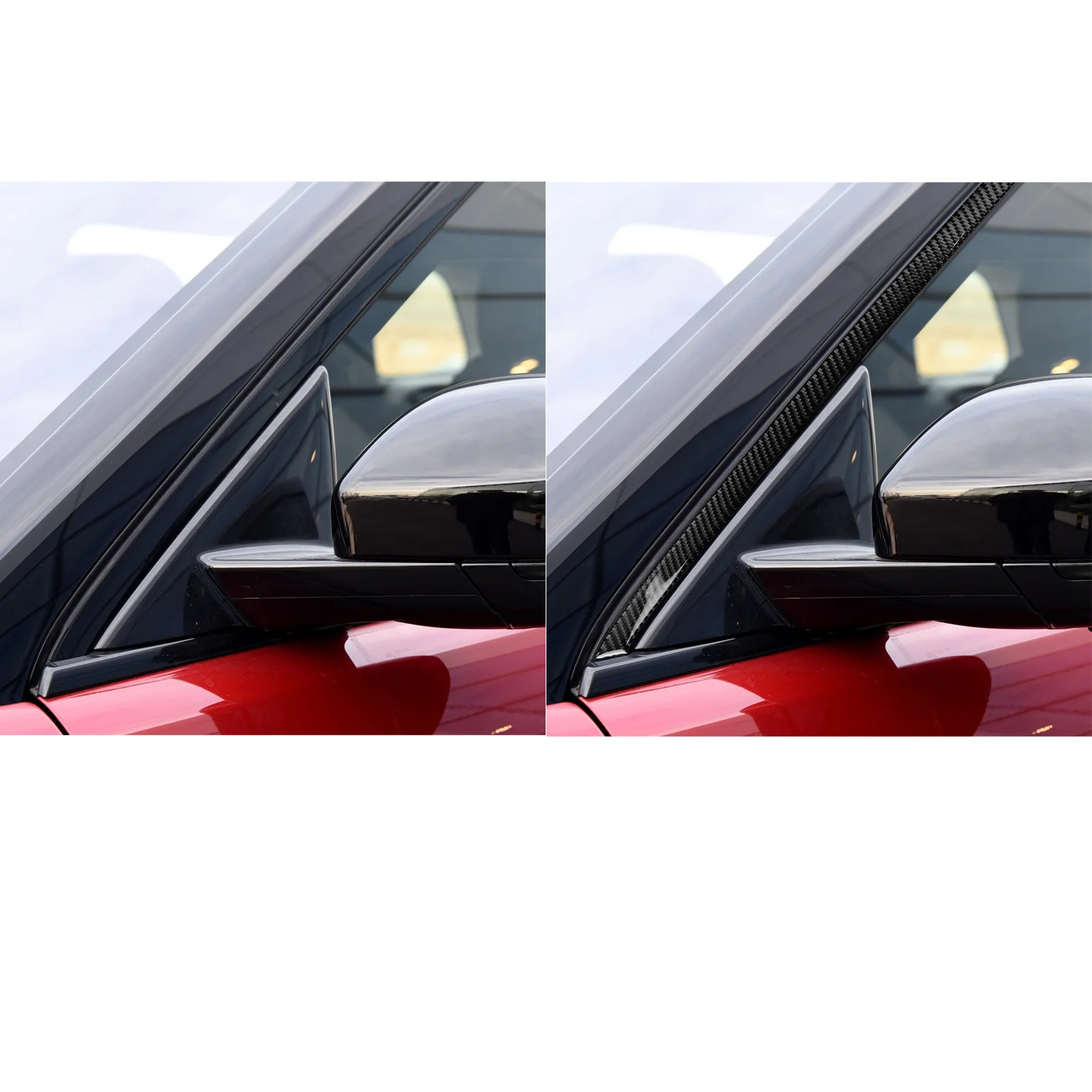 Real Carbon Fiber For Range Rover Evoque 2012-2018 Car Front A-pillar Triangle Trim Customizable Sticker Interior Accessories