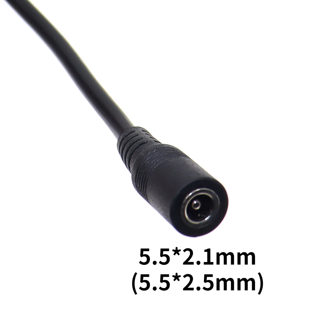 DC Male to Female Power Extension Cable 18AWG 10A For CCTV Cord Adapter Security Camera extend Connector 5.5x2.5mm / 5.5x2.1mm