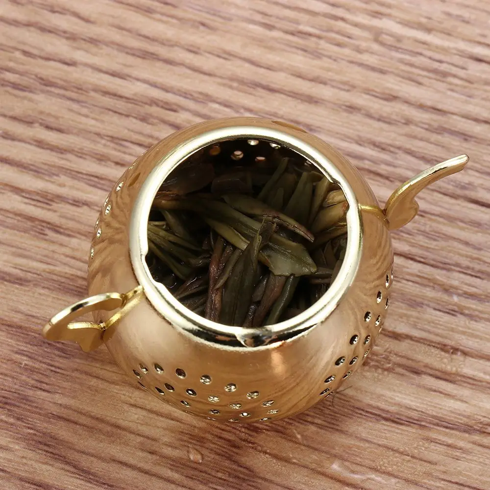 with Chain Stainless Steel Teapot Shape Tea Strainer Herbal Spice Filter Diffuser Tea Infuser