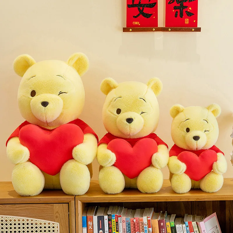 30/40cm Disney Classic Winnie The Pooh Plush Toy Pillow Cute Bear Love Stuffed Doll Children Girls Birthday Christmas Gift