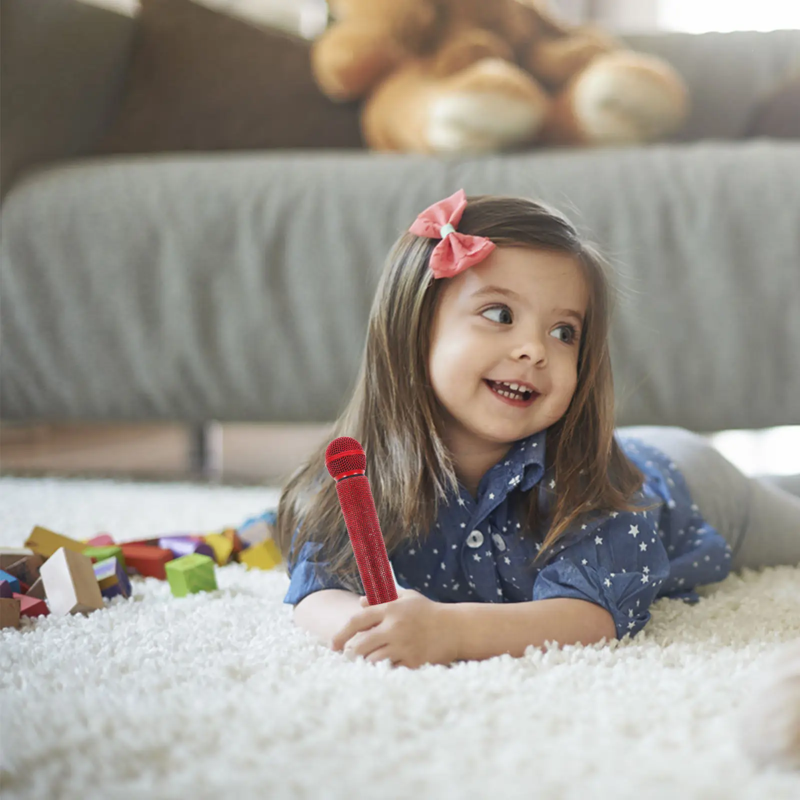 

Имитация микрофона из сплава для детей: реквизит для сценических выступлений, ролевых игр, вечеринок, подарков на день рождения и Рождество