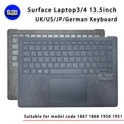 For Microsoft Surface Laptop3 Laptop4 13.5inch US UK JP German version Keyboard 1867 1868 1950 1951 Notebook   with Touchpad