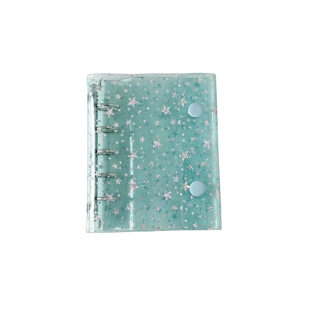 M5 5Holes Transparent Color Star Loose Leaf Candy Colored Binder Cover Journal Sketchbook Accessories Diary Office Supplies