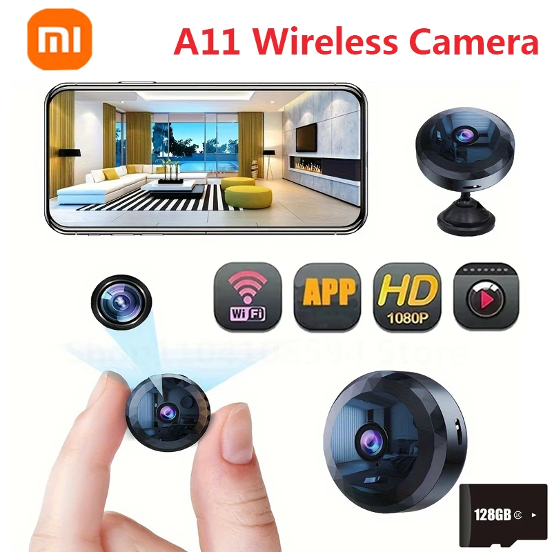 Xiaomi A11 HD Camera Mini 1080P Wireless WiFi Monitoring Video Security Camera Rechargeable Battery Motion Detection Camcorders