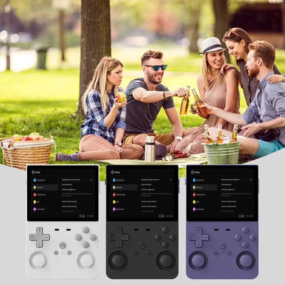 128GB/64GB ل L35 ريترو وحدة تحكم ألعاب فيديو محمولة نظام لينكس 3.5 بوصة IPS شاشة المحمولة جيب مشغل فيديو ألعاب Z1J1 #4