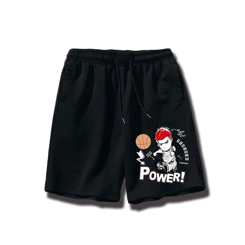 

Лето 2025 г., новые анимационные спортивные шорты из чистого хлопка, версия Q, анимационный персонаж, брюки большого размера с пятью точками, большой размер