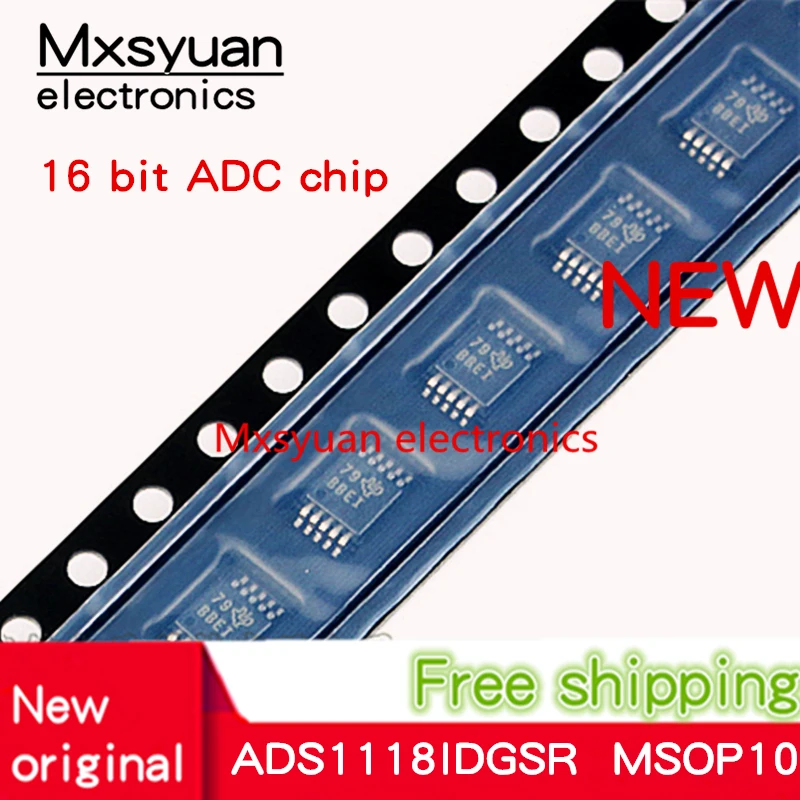 5pcs~50pcs/LOT ADS1118IDGSR BBEI ADS1118IDGST ADS1118 ADS1118IDGS MSOP10 VSSOP10 New original