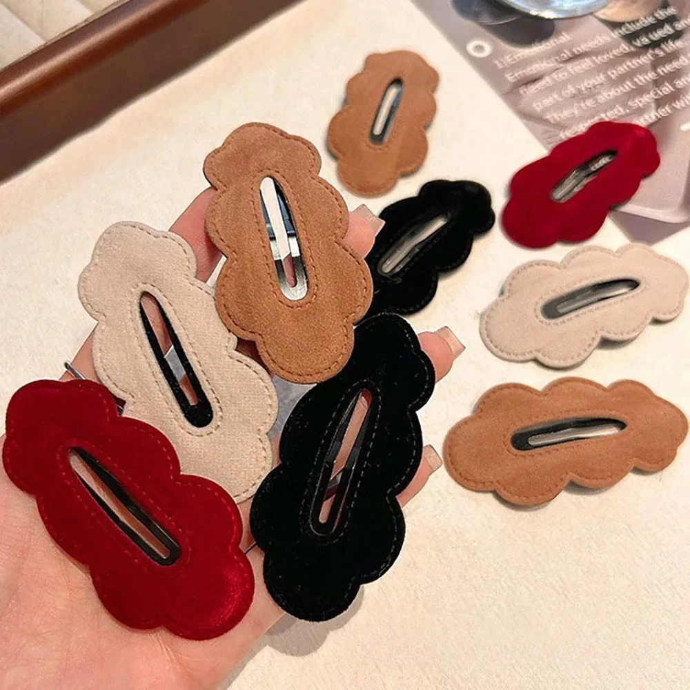 4 Stück Modische Klassische Samt-Haarspangen, Vintage-Haarnadeln für Mädchen und Frauen, Koreanische Haaraccessoires – Detail 1