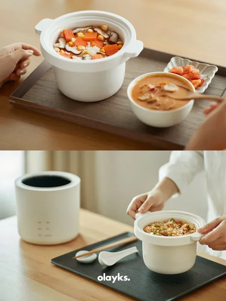 Olayks 1.2L Mini Rice Cooker 220V Portable Electric Rice Cooker for 1-2 People Household Use