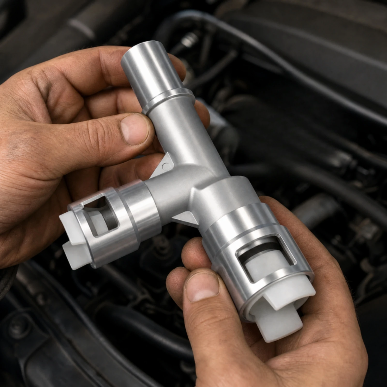Aluminum Heater Hose Connector High Strength Aluminum Heater Y Connector Secure Sturdy for Auto Mechanics