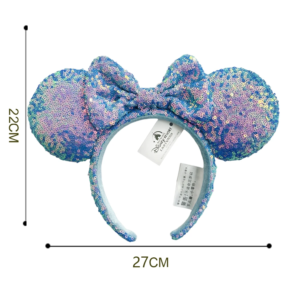 ディズニーミッキーマウスヘッドバンドハロウィン純粋なスパンコール耳アリーブンパーティーヘアウェアコスプレ大人/子供ヘアアクセサリー女性のための
