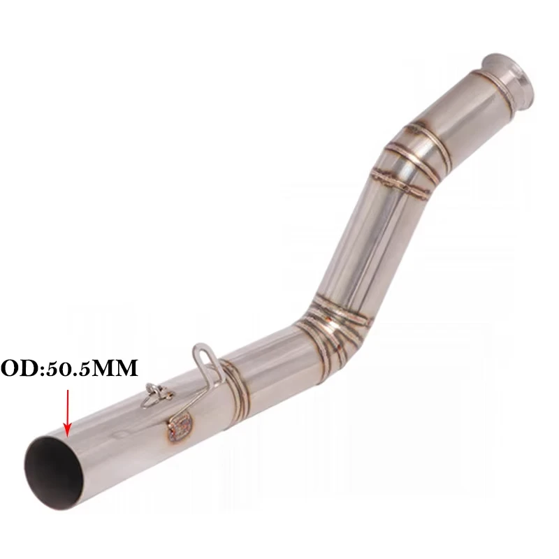 51MM High position Middle Link Pipe Motorcycle Exhaust System Escape For KTM Duke 125 250 390 KTM RC390 RC250 2017-2021 - view 2