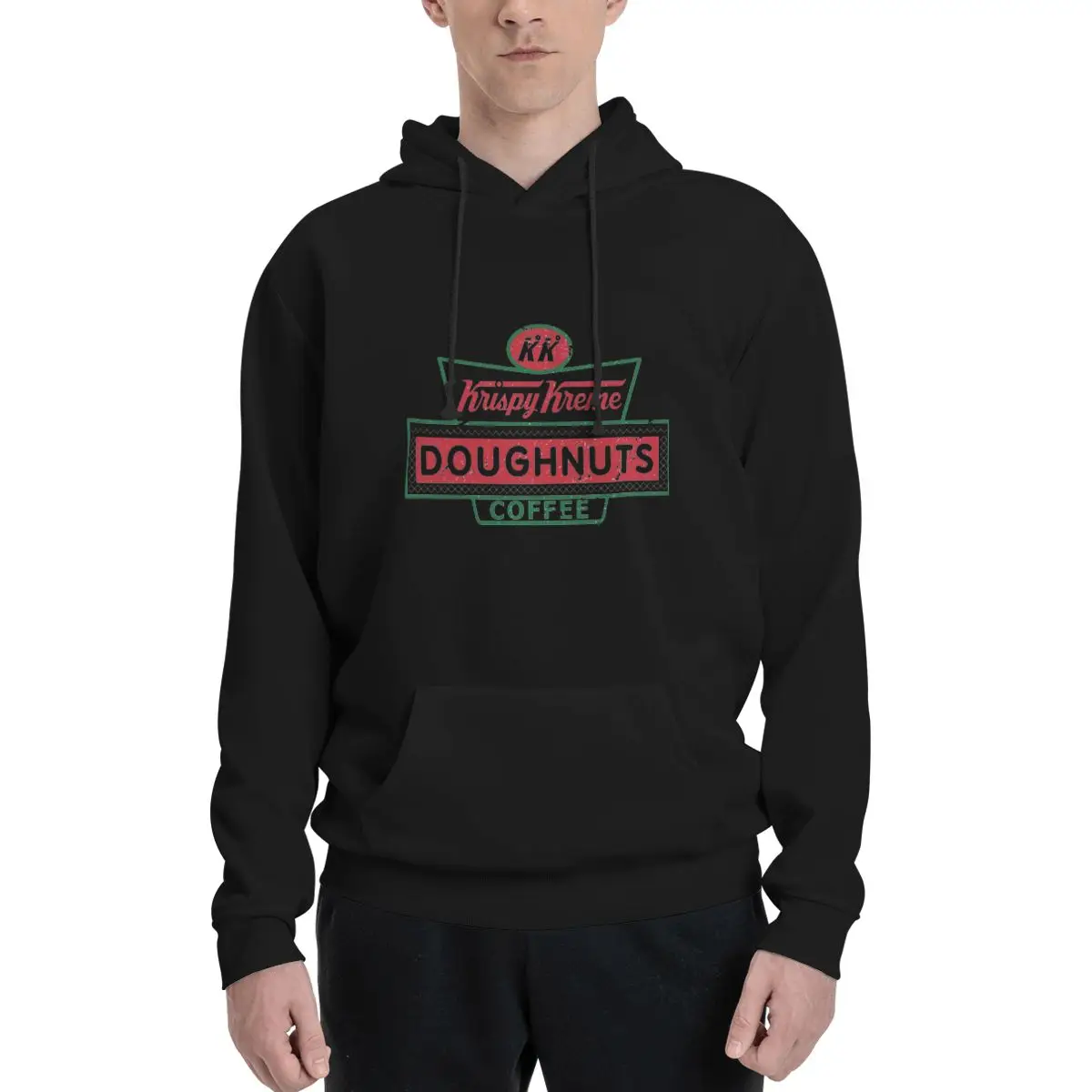 Krispy Kreme Polyester Hoodie Men's Sweatershirt Warm Dif Colors Sizes