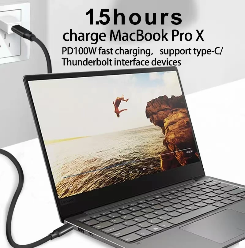 USB3.2 Gen2 Datenkabel USB C zu USB Typ C 20 Gbit/s Transfer 4K 60 Hz PD 100 W Schnellladung USB 3 2 Gen2x2 Kabel für MacBook Switch – Detail 3