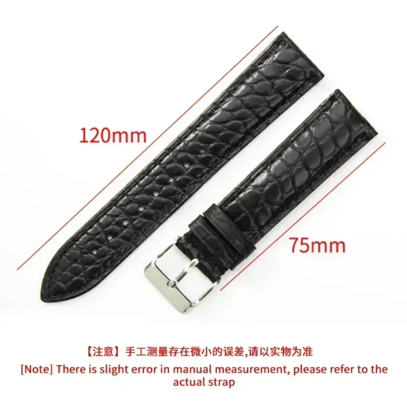 Smooth Durable Genuine Crocodile Watchbands for Tissot Longines Omega Sweatproof Strap Black Brown 14 16 17 1819 20 21 22mm