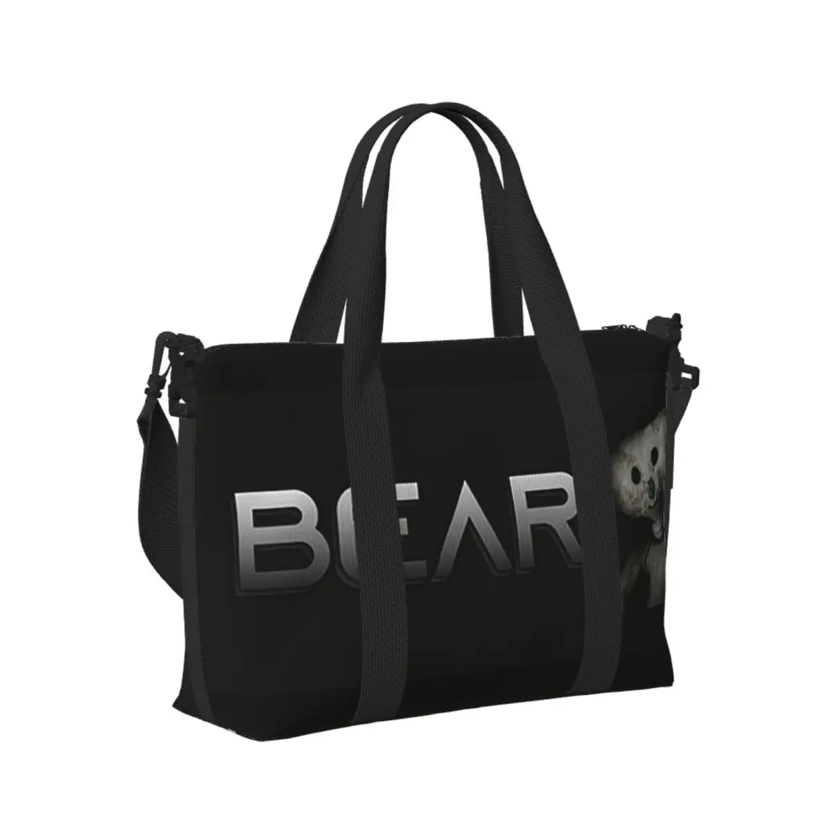 

Custom Bear Alpha Beach Travel Bag Large Capacity Tote Bags for Gym Yoga Women Shopping Duffle Shoulder Bag