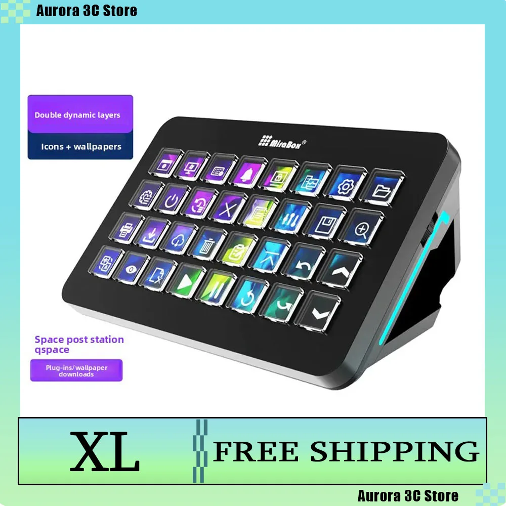 Mirabox XL وحدة تحكم مرئية 32 مفتاحًا لوحة مفاتيح ماكرو قابلة للبرمجة Streamdeck Live التحكم المركزي لوحة مفاتيح ماكرو ملحقات ألعاب الكمبيوتر #1
