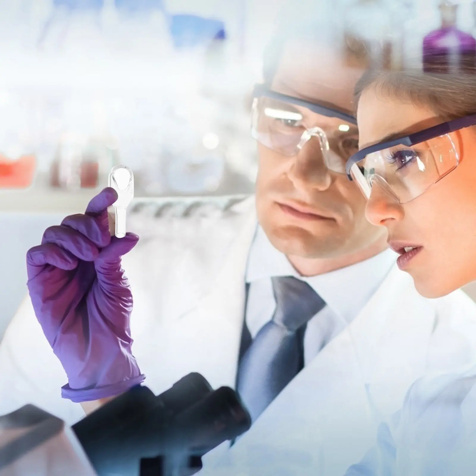 

Набор из 4 стеклянных весовых чаш с носиком и круглым основанием для лабораторного химического анализа, фармацевтических исследований, прозрачное стекло